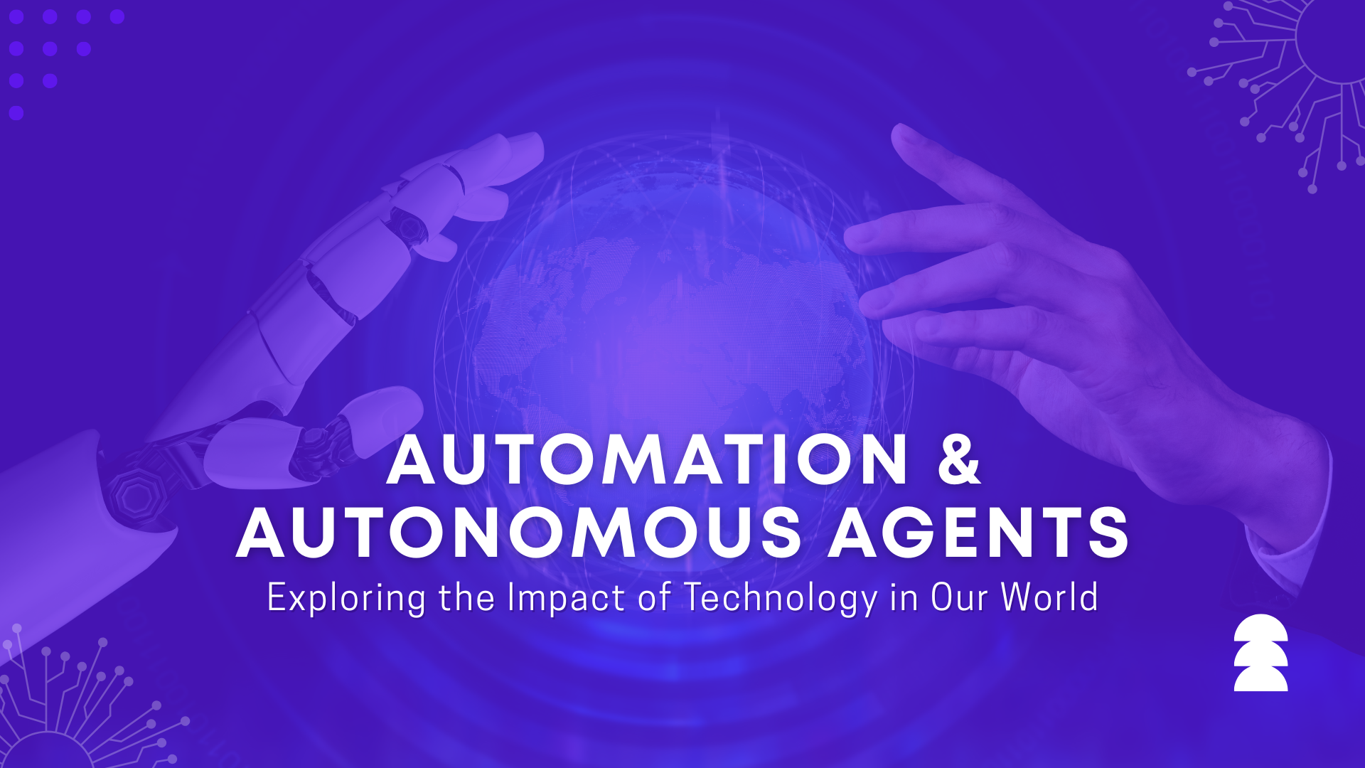 Purple And Blue Futuristic Exploring Autonomous Agents Technology Presentation